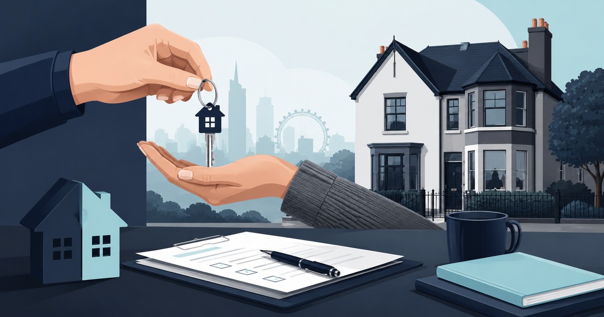 Unmarried couple reviewing a property ownership agreement before buying a home together in the UK